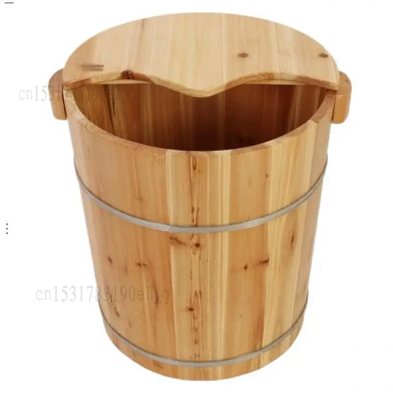 40 см Копченый стул для ног с крышкой утолщенный деревянный бочонок ванна бочка