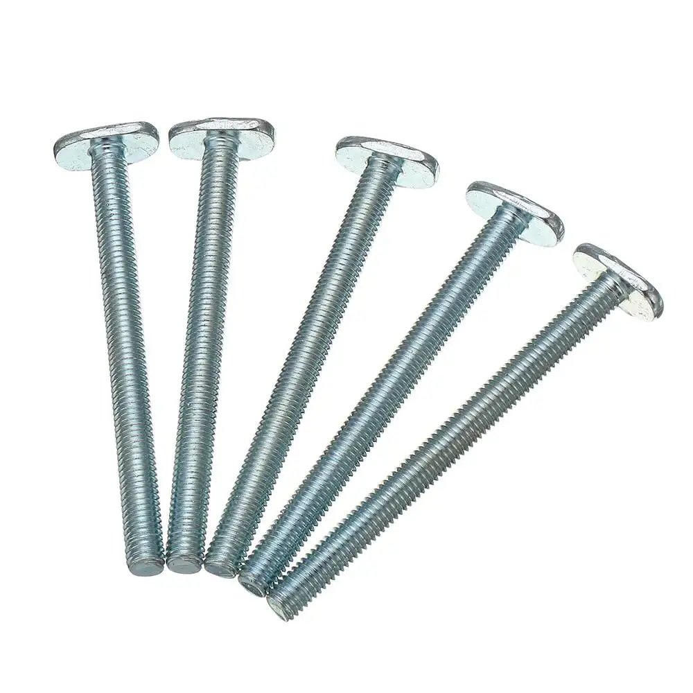 5pcs M8 T Nut Screws For 19x9.5mm T-track T-slot Miter Track Jig Table Saw Router Woodworking Tool Easy installation | Обустройство