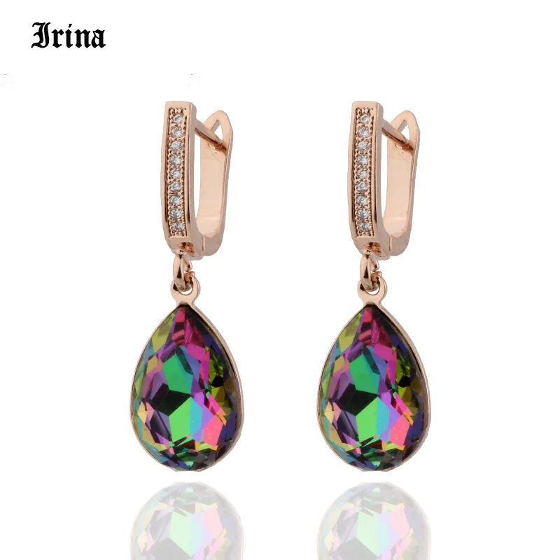 Женские серьги-подвески под розовое золото 2020 пробы 8 цветов | Украшения и