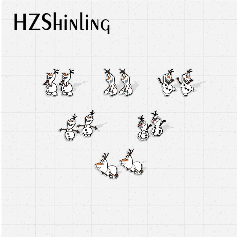 Новое поступление 2021 милые серьги-гвоздики из акриловой эпоксидной смолы с