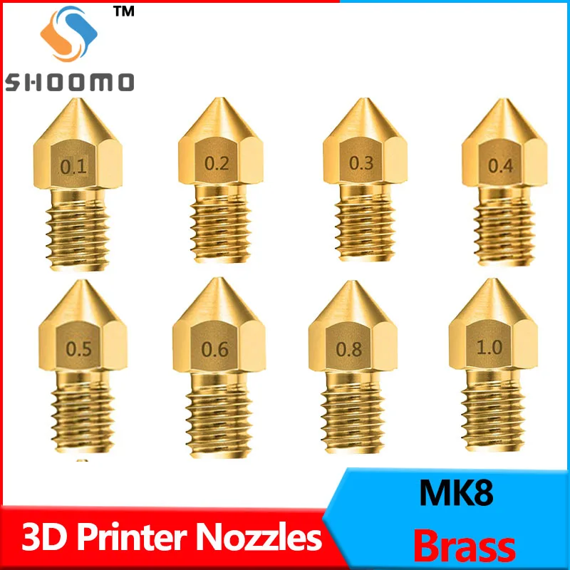 Экструдер для 3D-принтера SHOOMO латунные сопла печатающая головка Anet A8 Makerbot MK8 Creality