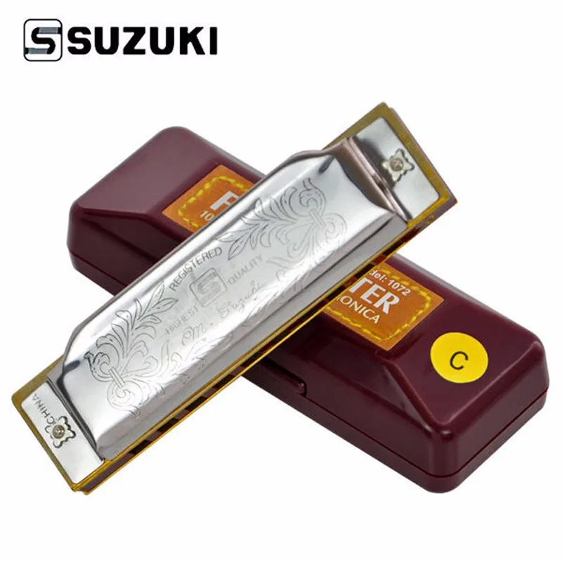 SUZUKI Folkmaster 1072 стандартная гармоника для начинающих Diatonic Bluetooth Gaita 10 отверстий A B C D E
