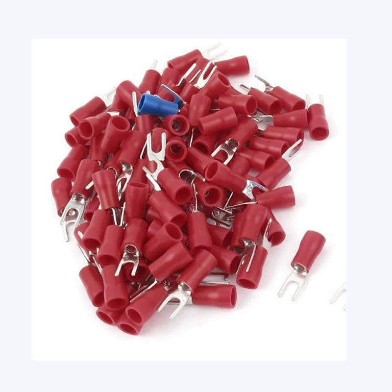Лидер продаж 200 шт. 16-14 AWG красные синие провода разъем изолированный Вилка