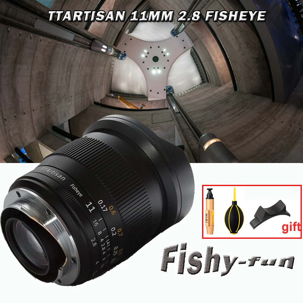 Полнокадровый объектив TTArtisan 11mm f/2.8 Объектив 11 мм F2.8 рыбий глаз с полной