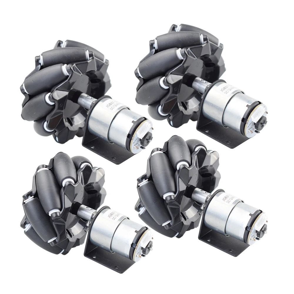 4 шт./компл. 15 кг нагрузка 96 мм Omni Mecanum колесо с 12 В скоростной кодировщик двигатель