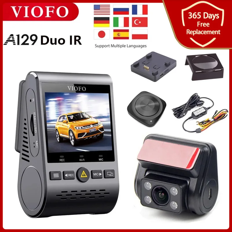 Видеорегистратор VIOFO A129 Duo автомобильная камера с двумя камерами дистанционным