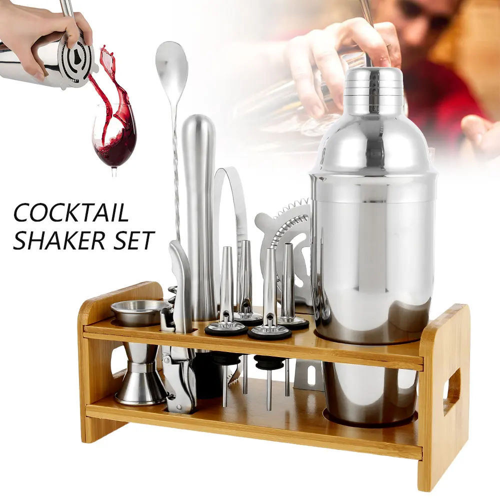 Набор коктейльных шейкеров для бармена 12 шт. 750 мл набор инструментов с подставкой шейкер мартини из