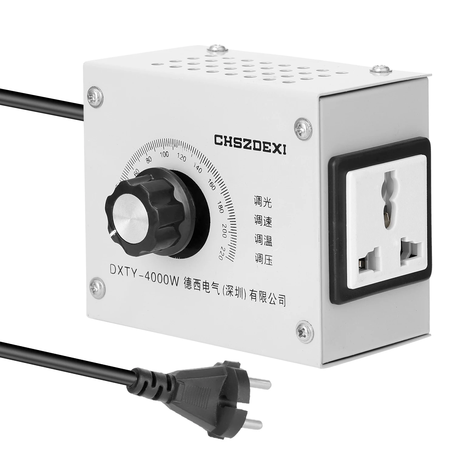 Portable Voltage Controller Speed Temperature Light SCR Regulator Adjustable Dimmer AC 220V 4000W Compact Variable EU US | Обустройство