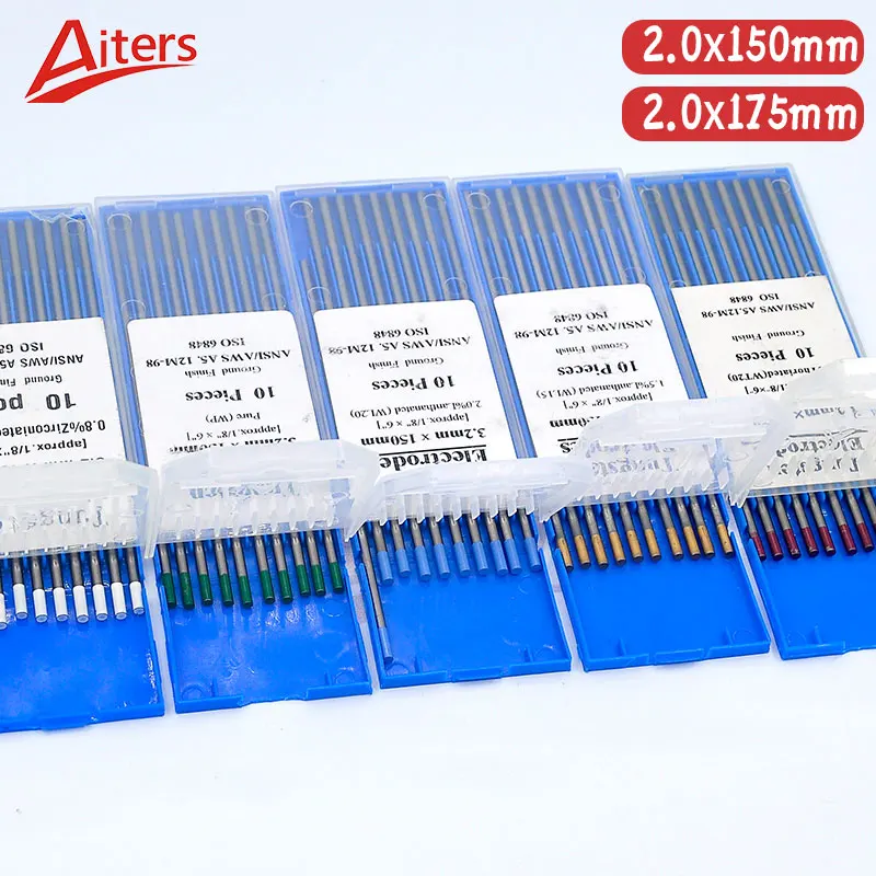 Вольфрамовые электроды 2 0x150 175 мм сварочные стержни WT20 WL15 WZ8 WL20 WP WC20 вольфрамовая