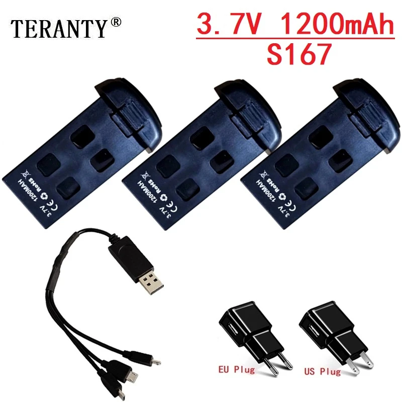 Комплекты зарядных устройств Lipo для радиоуправляемых дронов S167 3 7 в 1200 мА · ч