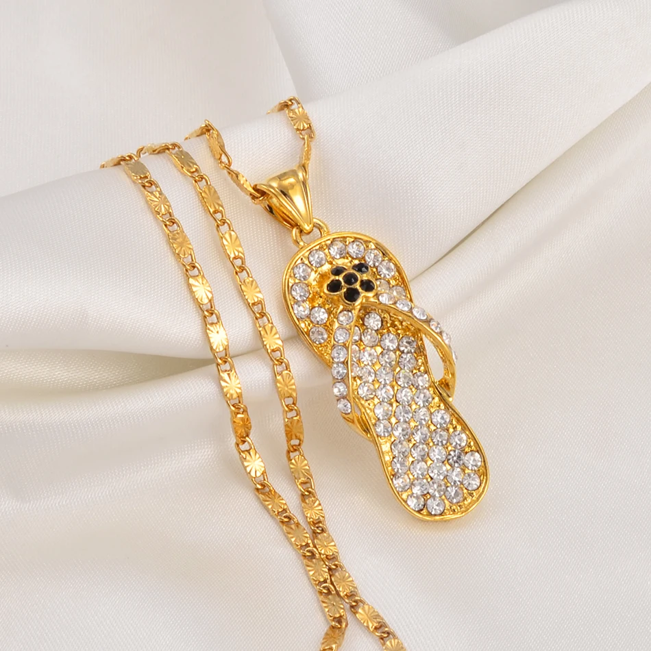 Anniyo Guam Гавайская обувь с подвеской ожерелья для женщин и девочек модные