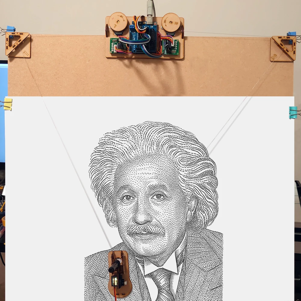 Drawbot кабель плоттер настенная живопись робот для Arduino с шаговым двигателем
