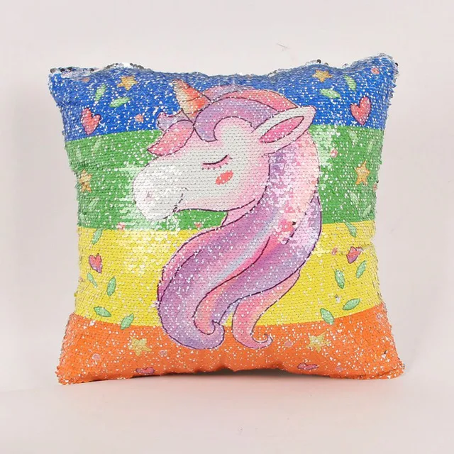 Откидная Подушка русалка европейская Единорог подушка с пайетками | Дом и сад