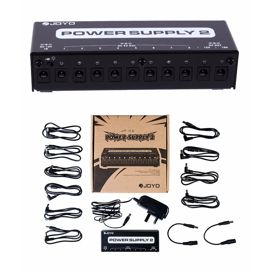 Joyo JP-02 Питание 2 гитары педальное устройство с 10 изолированные выходы & 3