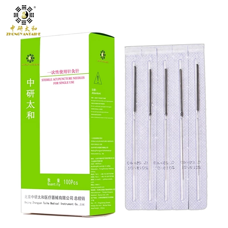 100 шт. одноразовые стерильные иглы для иглоукалывания ZHONGYAN TAIHE | Красота и