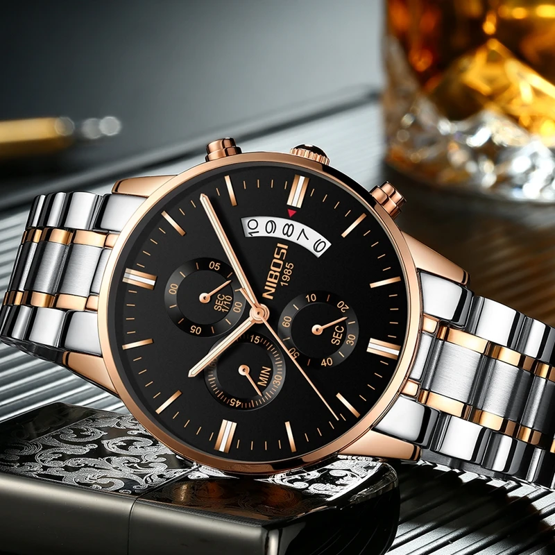 NIBOSI часы мужские наручные Новый Тип модные Для мужчин лучший бренд Бизнес