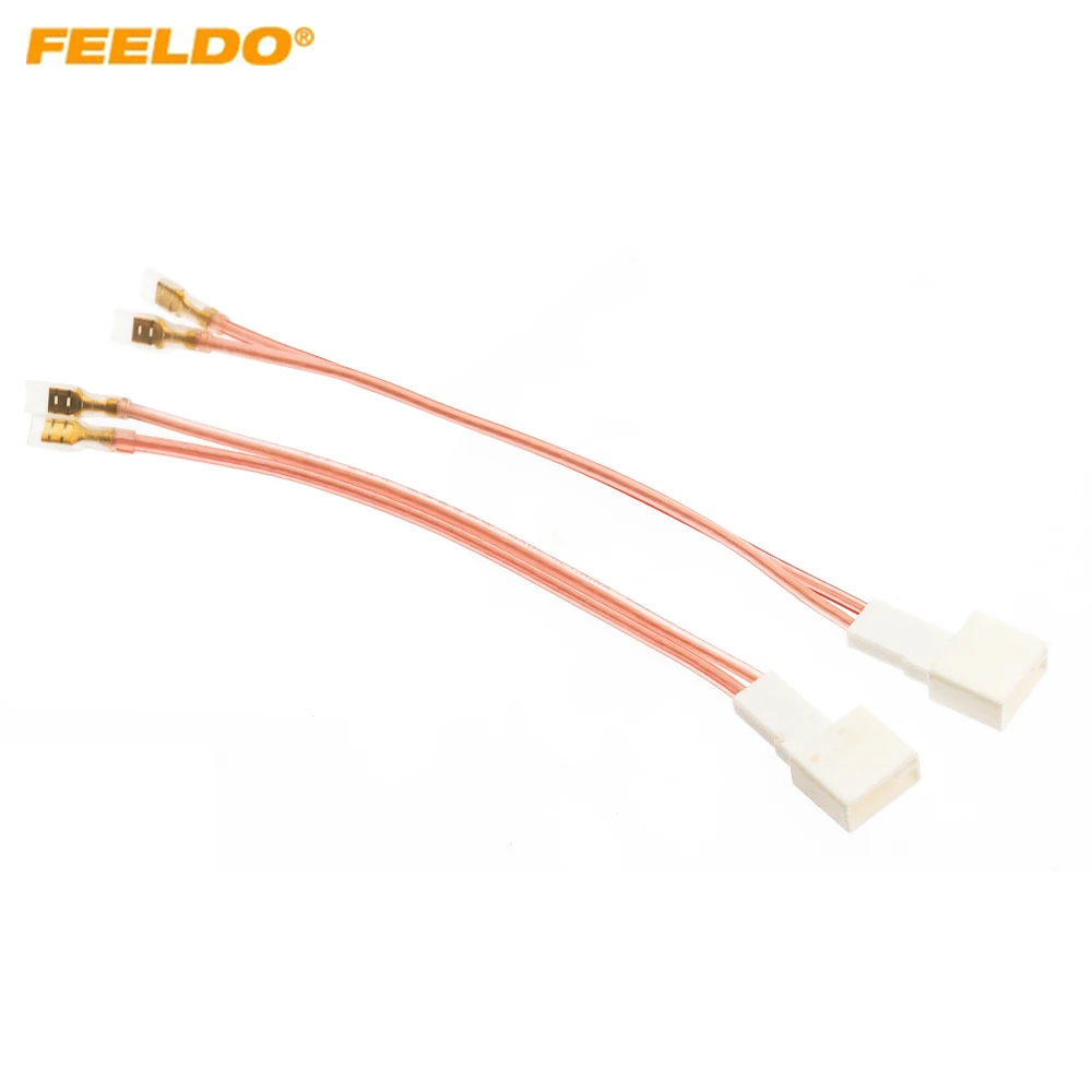 FEELDO автомобильные 2-контактные адаптеры для проводов стерео динамика Toyota