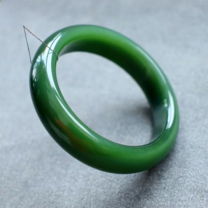 Уровень коллекции Синьцзян Хэтянь Браслет из яшмы Шахта Деревянный материал Без