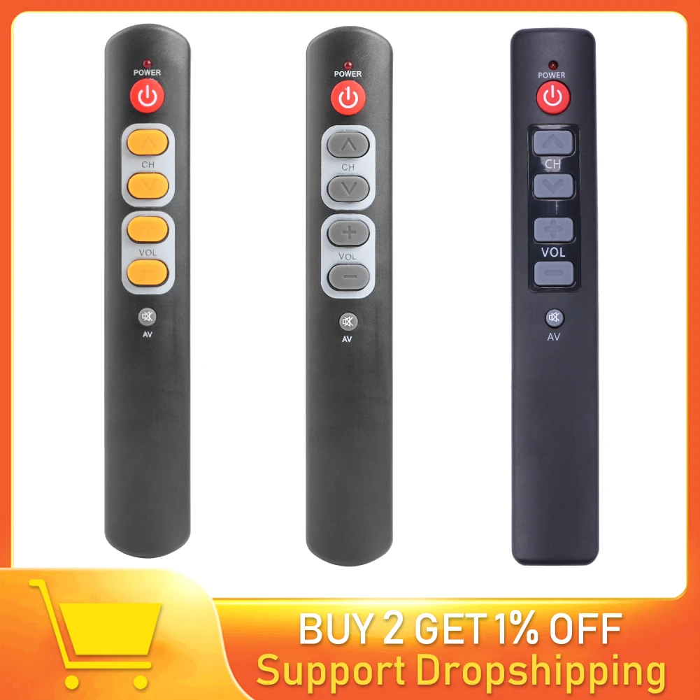 Универсальный пульт дистанционного управления с 6 большими желтыми кнопками -