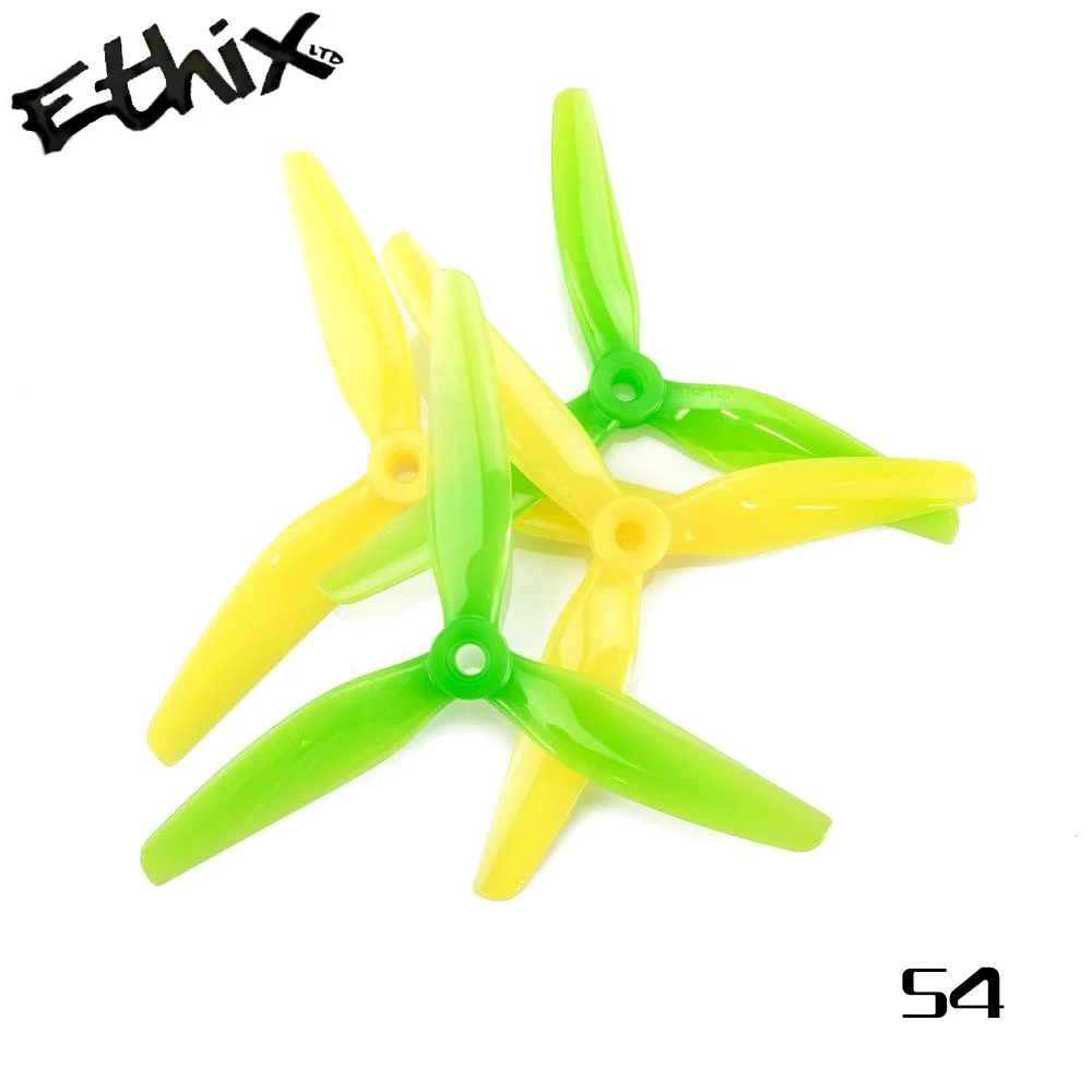 12 пар 24 шт. HQPROP Ethix S4 лимонный Лайм 5X3.1X3 5031 3 Лопасти PC Propeller зеленый + желтый для RC FPV
