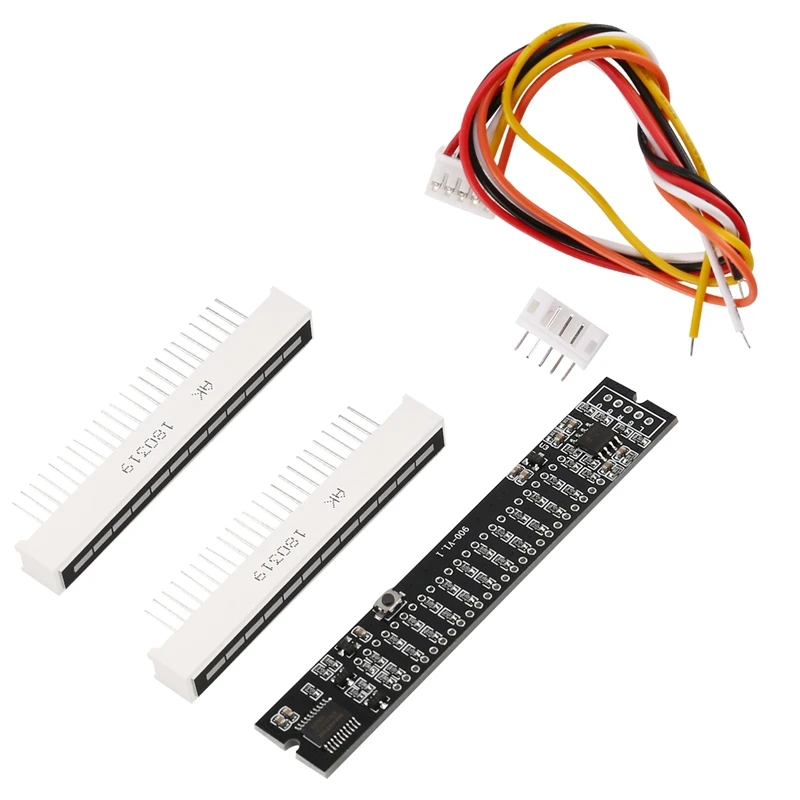 Мини-двойной 12-уровневый индикатор VU-метр плата стереоусилителя регулируемой