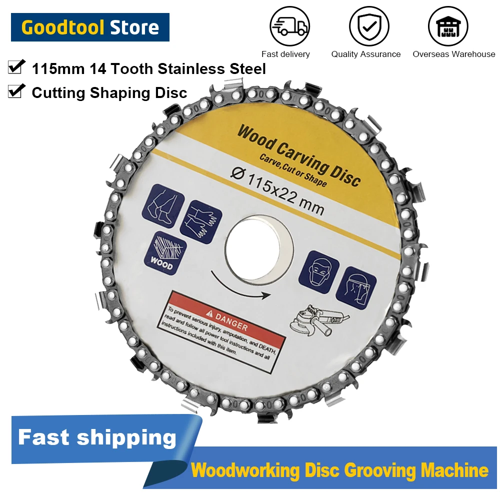 Шлифовальный станок из нержавеющей стали с 14 зубьями диаметром 115 мм