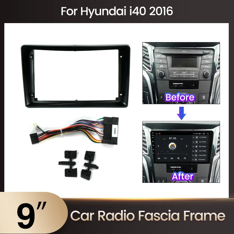 9 дюймов Android Автомобильная Мультимедийная радиопанель Рамка для Hyundai I40 2016 2017 I30