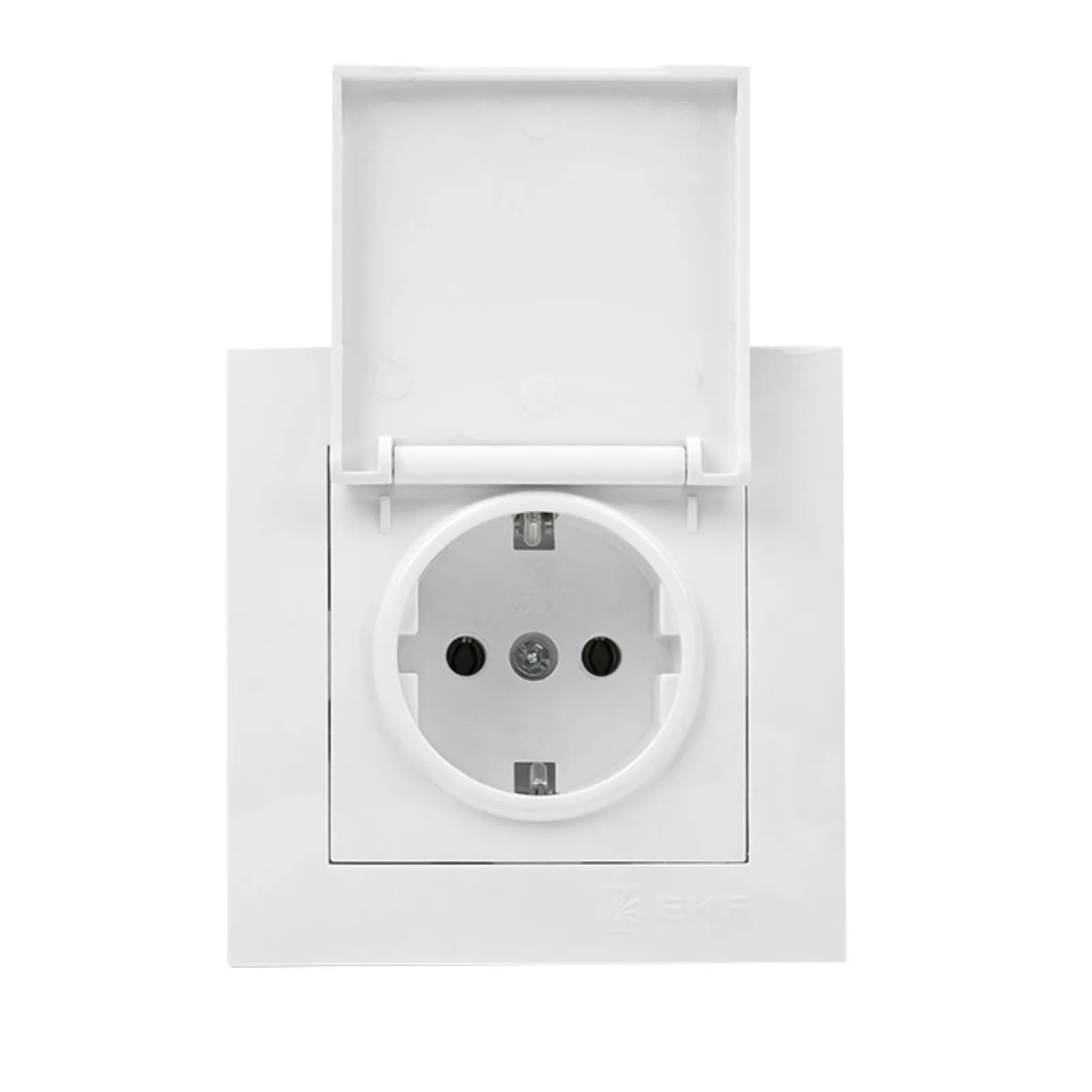 Валенсия розетка 1-местная с-з 16А белая с крышкой и защ. штор. IP44 EKF PROxima |