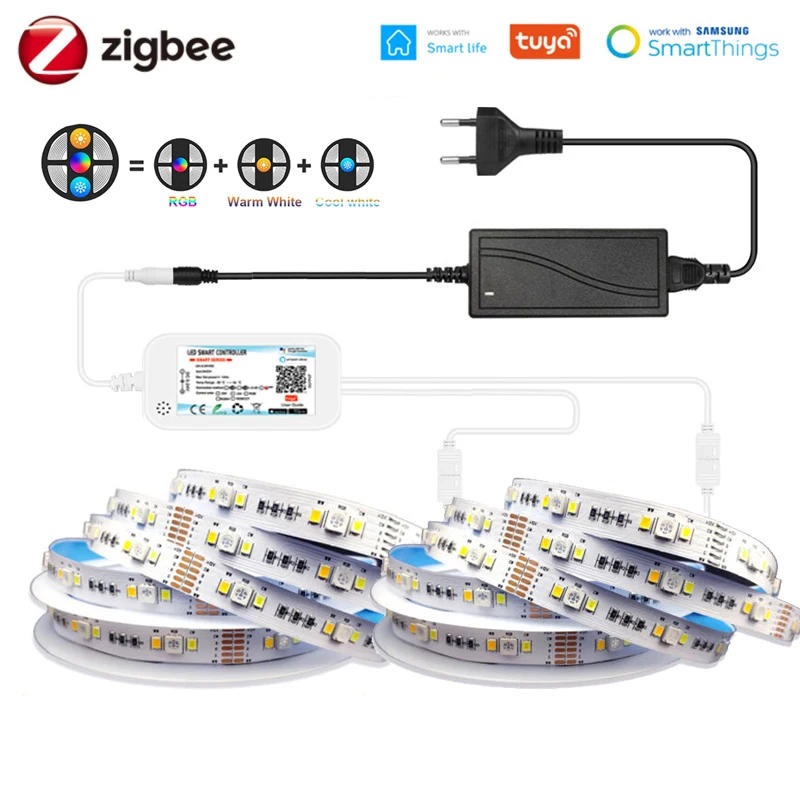 Светодиодная лента Zigbee 3 0 5 м 10 12 В 24 | Лампы и освещение