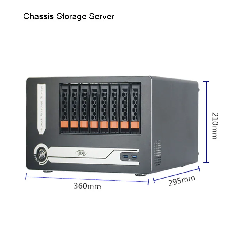 Корпус с горячей вилкой для домашнего хранения корпус сервера Nas Nas-8 Sata