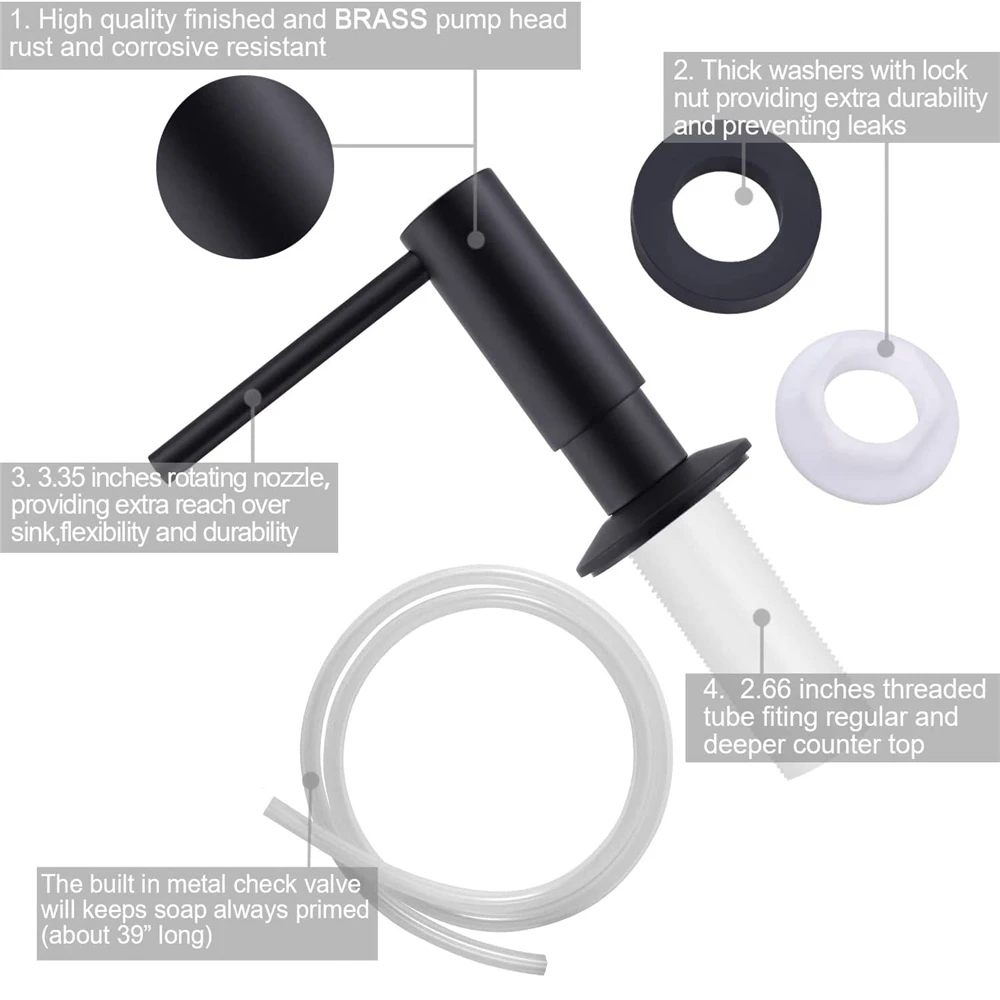 Дозатор для жидкого мыла с удлинительной трубкой/бутылкой головка насоса из