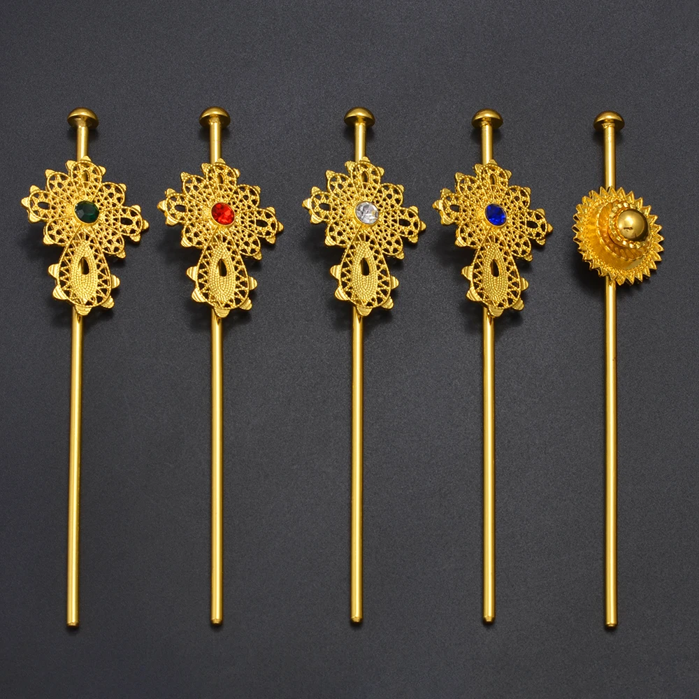 Anniyo Эфиопские украшения Шпилька Африканская Эритрейская Хабеша Свадебные