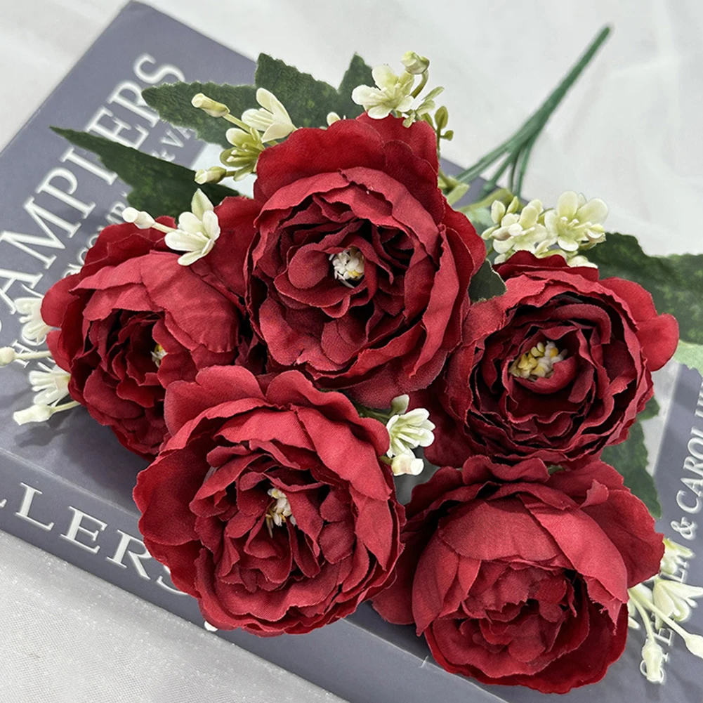 Стул Цветочный Декор Домашние Украшения Искусственные Пионы Домашний Цветы