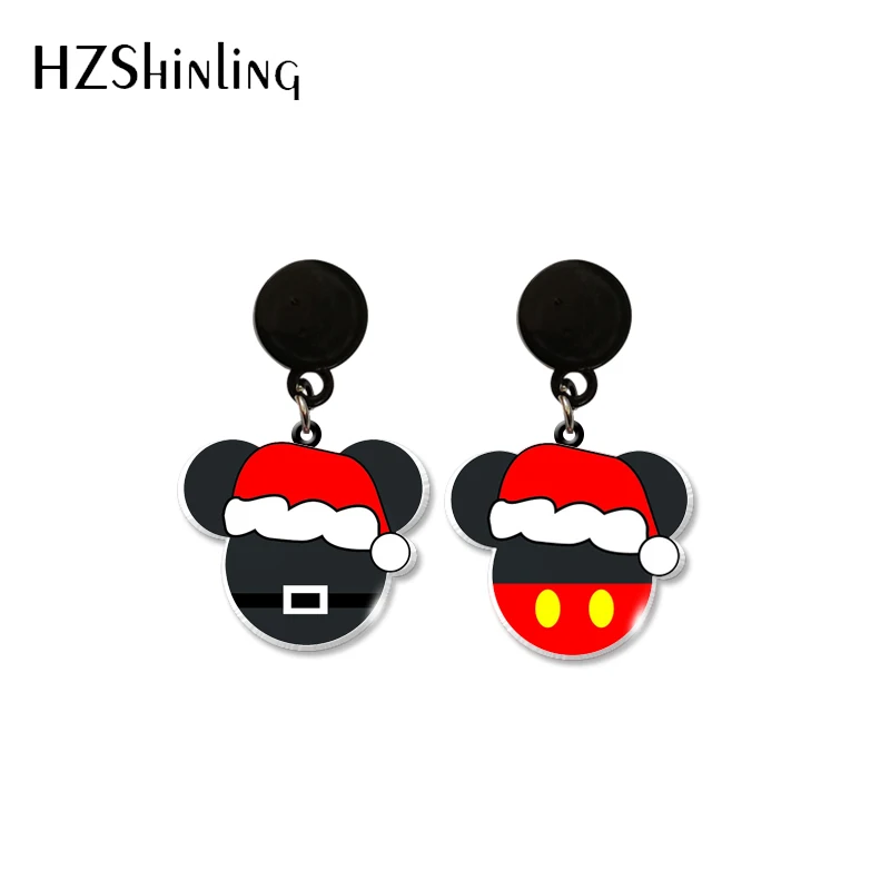 Новое поступление 2022 рождественские висячие серьги из эпоксидной смолы с