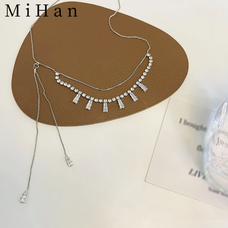 Современные ювелирные изделия ожерелье из кристаллов тренд 2022 Новый нежный