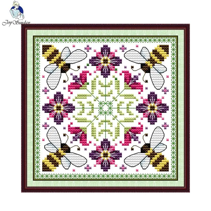 Набор для вышивки крестиком Joy Sunday с насыщенными пчелами HD рисунок Aida 16CT 14CT 11CT