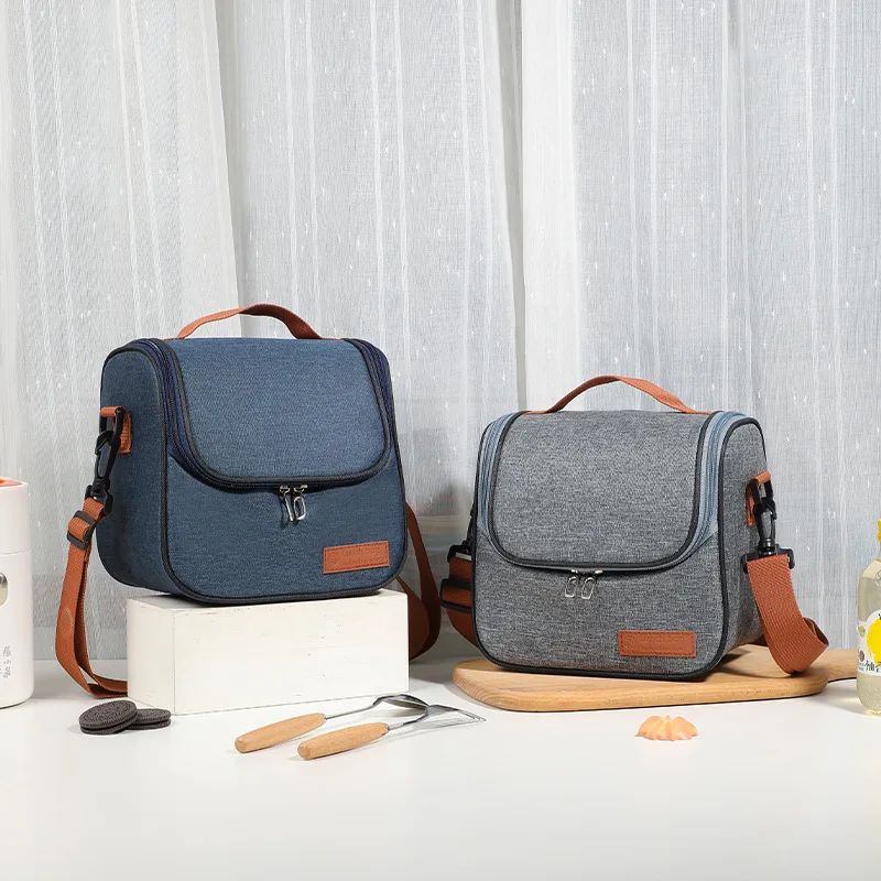 Модная переносная серая сумка-тоут изоляционная сумка для обеда офиса работы