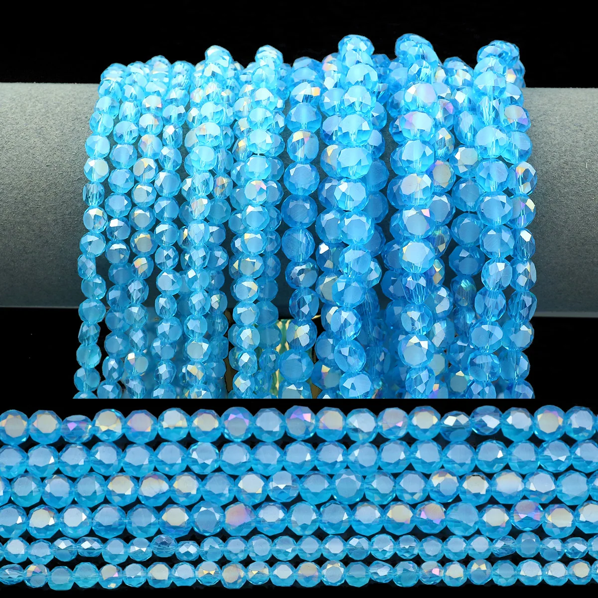 50 шт. Матовые Круглые бусины из австрийского стекла 6/8 мм