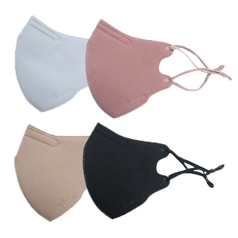 Маска унисекс однотонная Пылезащитная ветрозащитная многоразовая моющаяся