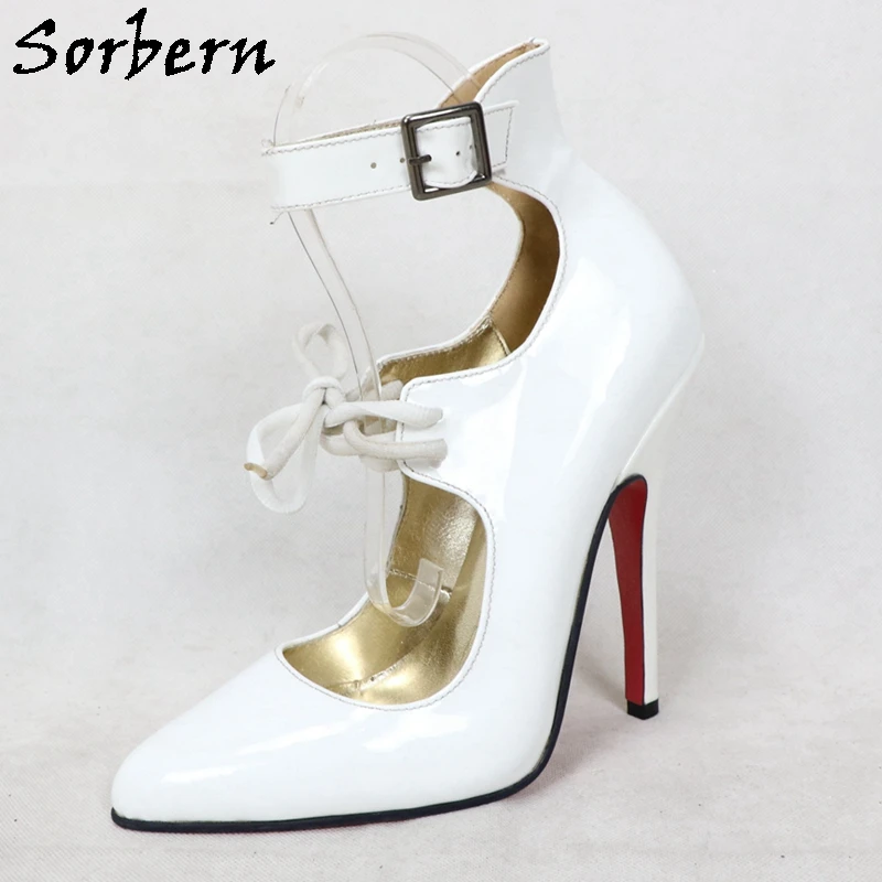 Женские блестящие туфли-лодочки с острым носком 14 см