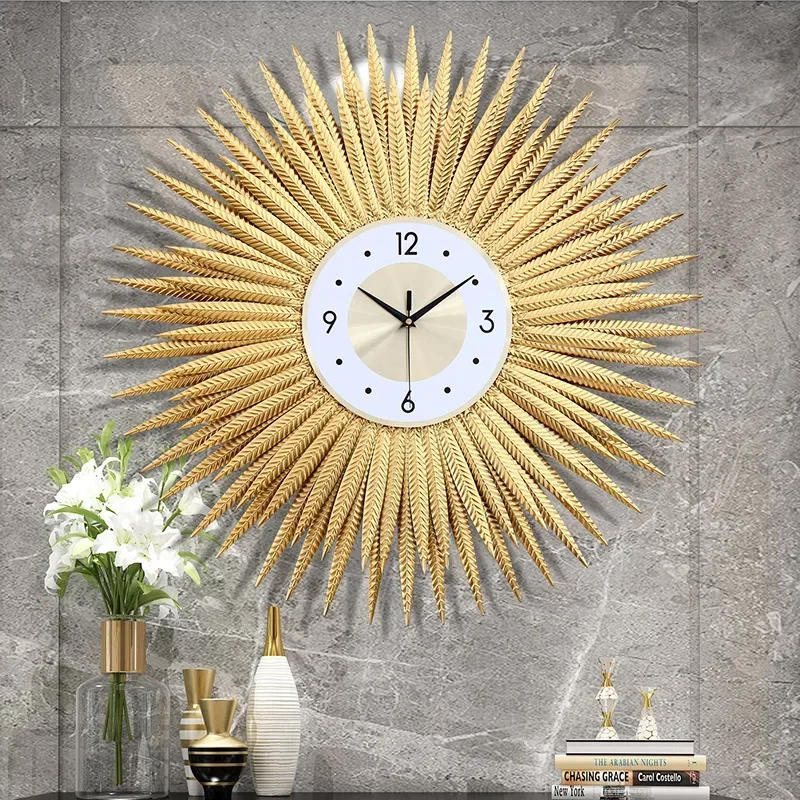 Light Luxury Versatile Living Room Clock Creative Home Decoration Wall Simple and Fashionable TV Background Crafts