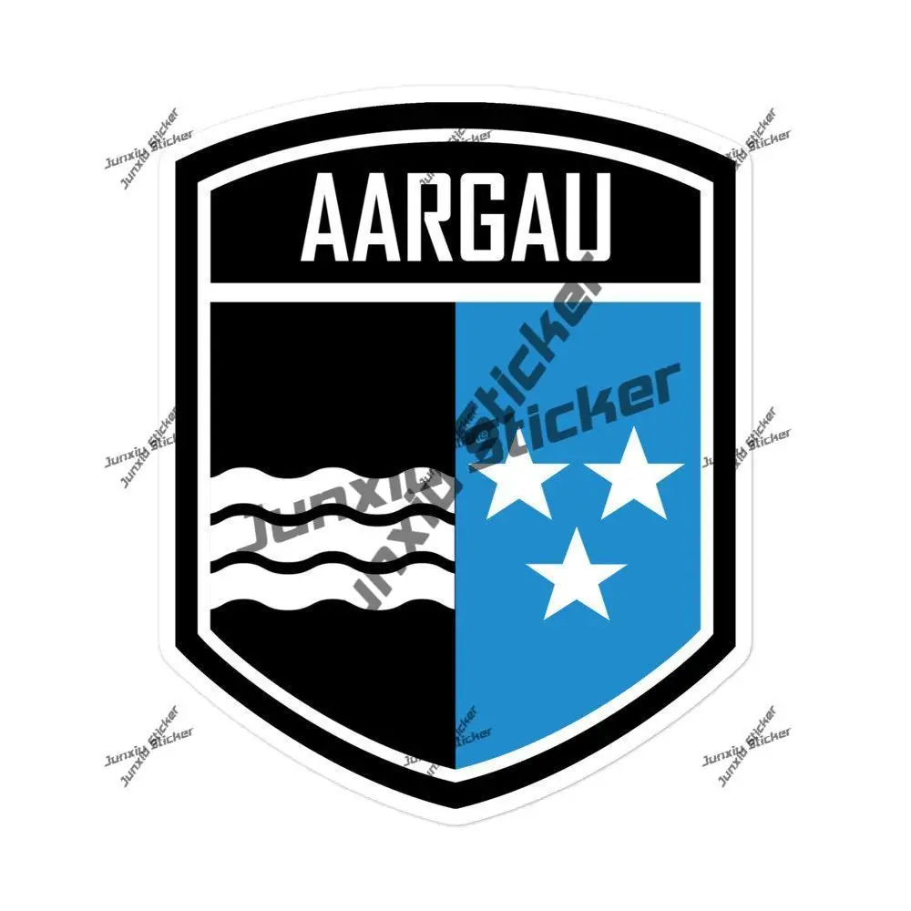 Кантон Aargau Швейцарии наклейка Премиум качество прочный Швейцария флаг эмблема