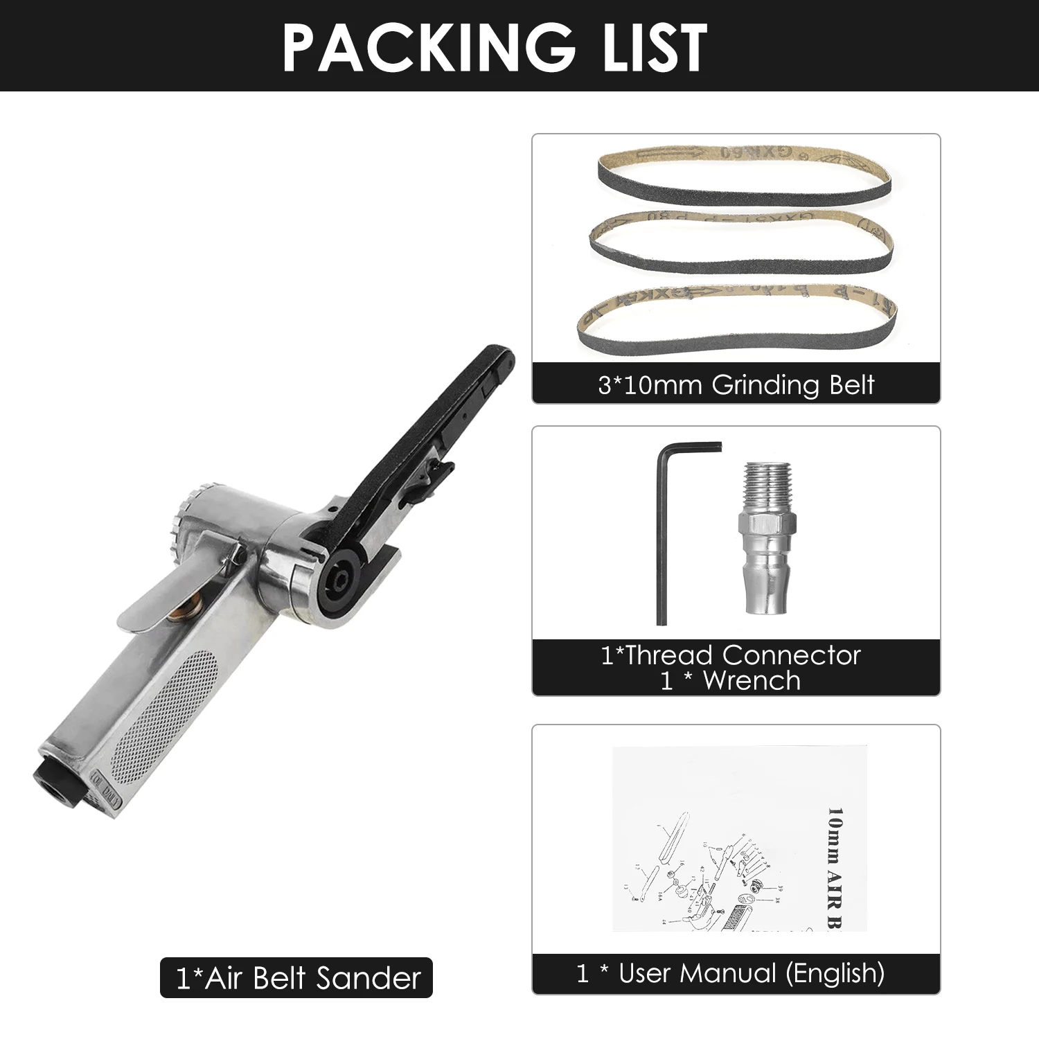 Металлический пневматический ленточный станок ленточная шлифовальная машина Air