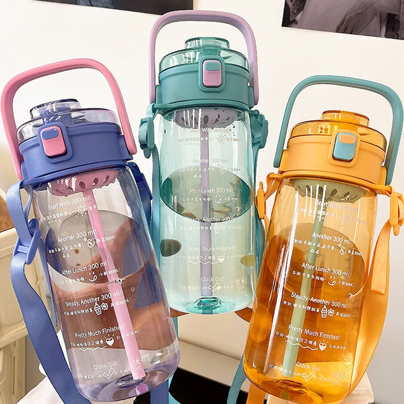 1280/1540/2050 мл чашка для воды большая емкость летняя питья фитнеса пластиковый