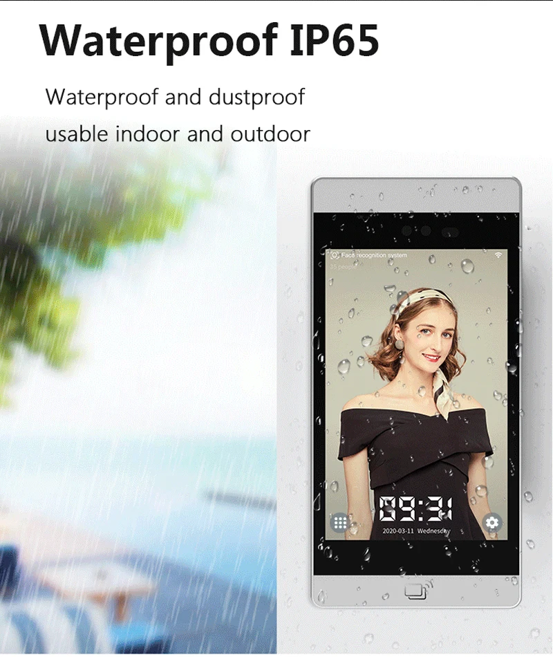 Водонепроницаемая биометрическая система распознавания лиц с поддержкой Wi-Fi и