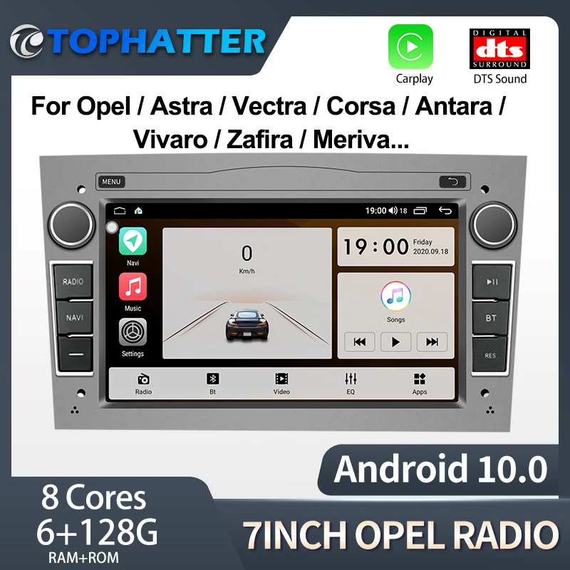 2 DIN Андроид 10 OPEL Автомобильное Радио Мультимедийный Плеер для Opel Astra H J Vectra Vauxhall Antara Zafira Corsa C D Vivaro Meriva Veda и другие.