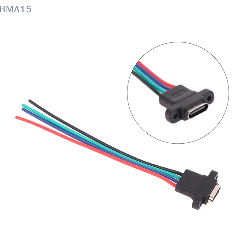 Разъем USB 3.1 Type-C 4-контактный сварочный провод гнездовой водонепроницаемый разъем