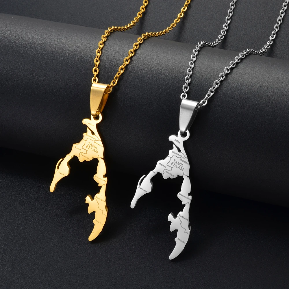 Anniyo Vall Eelam Подвеска Ожерелья Ювелирные Изделия Нержавеющая Сталь # 313321