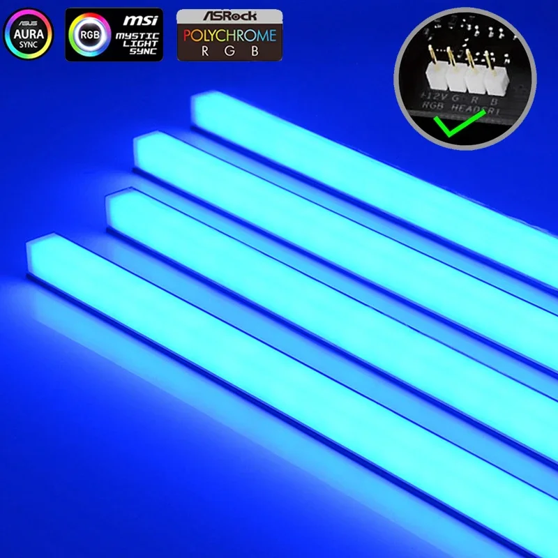 12 В 4-контактный корпус из алюминиевого сплава RGB для ПК светодиодная лента