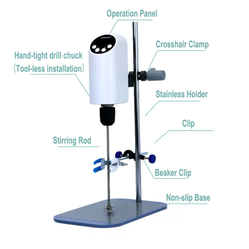 Мешалка лабораторная механическая 3000 об/мин 20 л 10 5